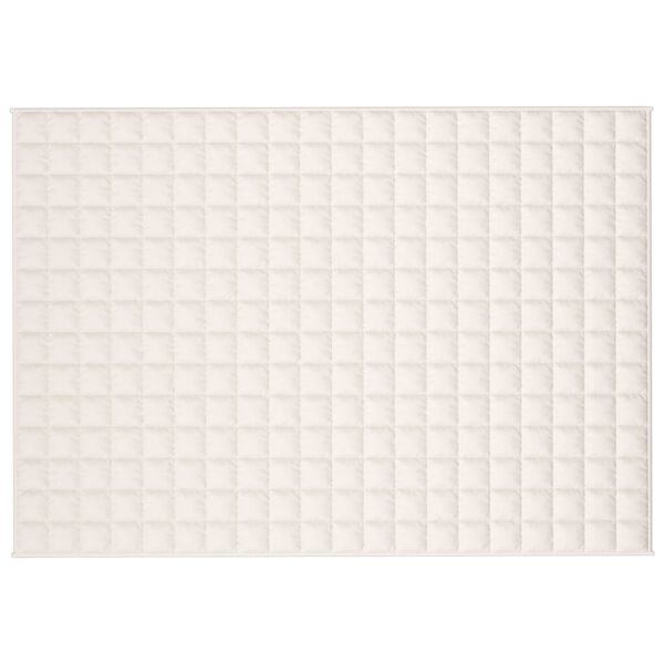 vidaXL Coperta Ponderata Crema Chiaro 140x200 cm 10 kg Tessuto