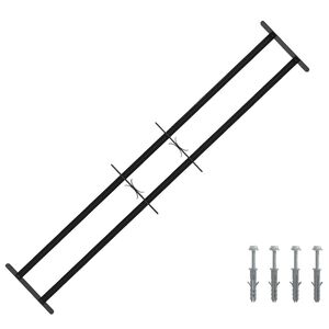 vidaXL Griglia di Sicurezza per Finestre con 2 Traverse 3 pz 93-174 cm