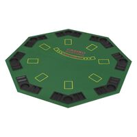 Tavolo Da Poker Pieghevole VidaXL 8 Giocatori - Piano Verde Ottagonale Con Portabicchieri - Foto 7