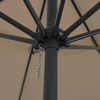vidaXL Ombrello da giardino Tortora e Nero 395 x 395 x 245 cm
