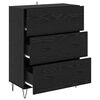 vidaXL Credenza con cassetto Rovere Nero 69,5 x 34 x 90 cm
