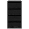 vidaXL Mobile con Cassetti Nero 40 x 41 x 76 cm Legno multistrato