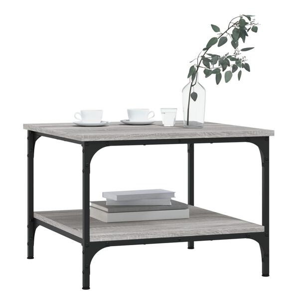 vidaXL Tavolino da Salotto Grigio Sonoma 55x55x40 cm Legno Multistrato