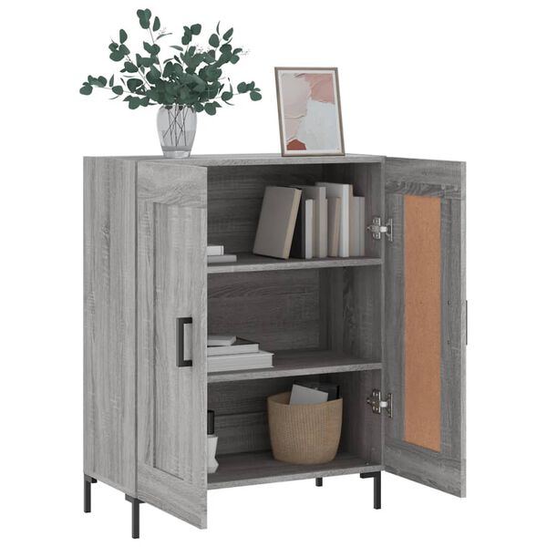 vidaXL Credenza Grigio Sonoma 69,5x34x90 cm in Legno Multistrato