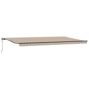 vidaXL Tenda retrattile Beige 600 &times; 300 cm Tessuto e Alluminio