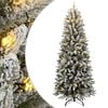 vidaXL Albero di Natale Artificiale con 300 LED e Neve Floccata 210 cm