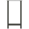 vidaXL Gambe per tavolo da bar antracite 2 pz 50x(90-91) cm in acciaio