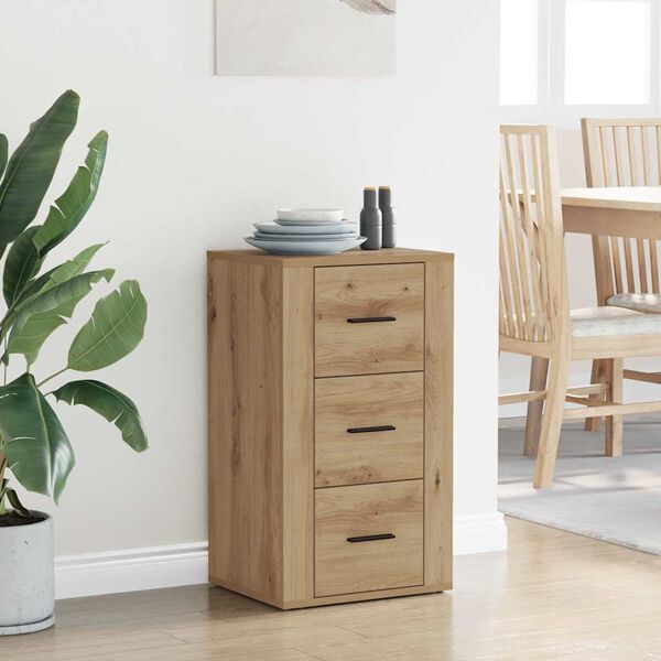 vidaXL Credenza Rovere artigianale 40 x 33 x 70 cm Legno multistrato