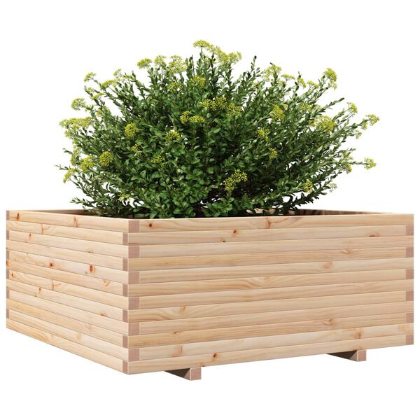 vidaXL Fioriera da Giardino 110x110x49,5 cm in Legno Massello di Pino