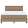 vidaXL Letto a molle Cappuccino 140 x 190 cm Pelle sintetica