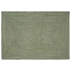 vidaXL Tappeto da Area Verde Oliva 120 x 170 cm Juta