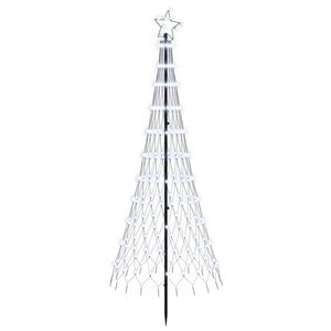 vidaXL Albero di Natale LED 180 cm 230 LED Bianco freddo Ferro Nero