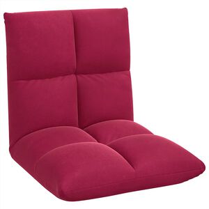 vidaXL Sedia a pavimento regolabile Rosso Vino Velluto