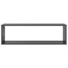 vidaXL Mensole Parete a Cubo 6pz Grigio Lucido 100x15x30cm Multistrato
