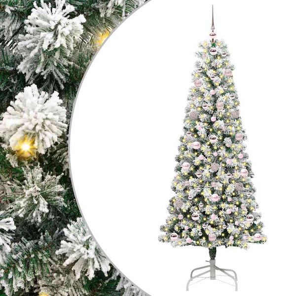 vidaXL Albero di Natale Artificiale con Rami Pieghevoli 180 cm