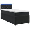 vidaXL Letto box spring con materasso Nero 100 x 200 cm Velluto