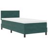 vidaXL Letto a molle con materasso Verde Scuro 90 x 190 cm Velluto