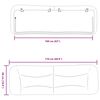 vidaXL Cuscino Testiera Hvar Grigio Chiaro 160 cm in Tessuto