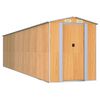 vidaXL Capanno Giardino Marrone Chiaro 192x772x223 cm Acciaio Zincato