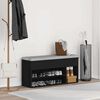 vidaXL Panca Porta Scarpe Nera 102x30,5x45 cm in Legno Multistrato