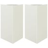 vidaXL Fioriere 2 pz Bianche Triangolari 50x43x75 cm in Acciaio