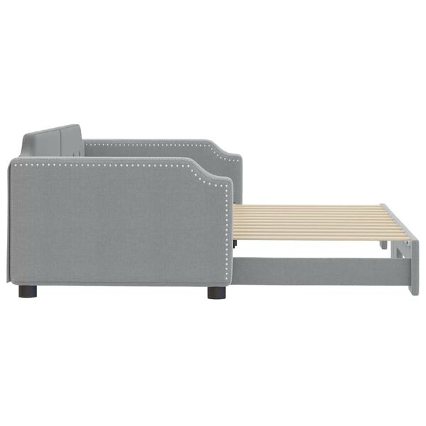 vidaXL Divano Letto con Letto Estraibile Grigio Chiaro 100x200 Tessuto