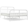 vidaXL Giroletto con Testiera e Pediera Metallo Bianco 140x200 cm