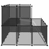 vidaXL Gabbia per Piccoli Animali Nera 143x107x93 cm in PP e Acciaio
