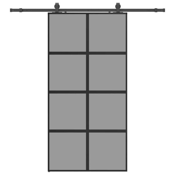 vidaXL Porta Scorrevole Ferramenta Nera 102,5x205 cm Vetro Temperato