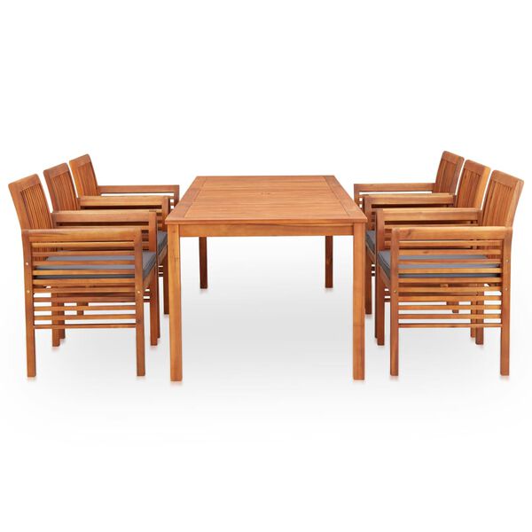 vidaXL Set da Pranzo da Giardino 7 pz con Cuscini Massello di Acacia