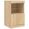 vidaXL Credenza con Luci LED Rovere Sonoma 164x37x67 cm