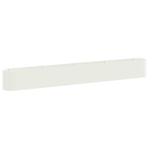 vidaXL Letto rialzato da giardino Bianco 360 x 40 x 40 cm