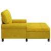 vidaXL Chaise Lounge con cuscino Giallo 91 x 157 x 91 cm Velluto