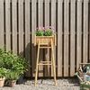 vidaXL Vaso da Giardino con Supporto Naturale 50 x 38 x 114 cm Bamb&ugrave;