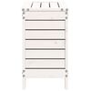 vidaXL Poggiapiedi da Giardino Bianco 62x31,5x52cm Legno Massello Pino