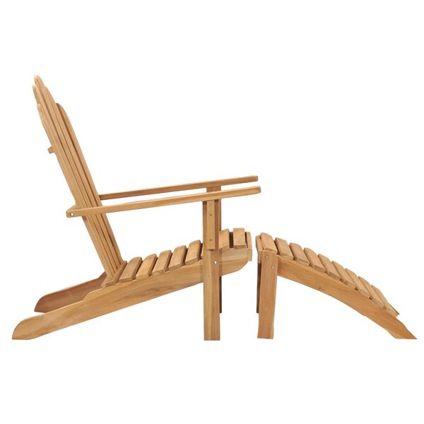 vidaXL Sedia da Giardino Adirondack con Poggiapiedi Massello di Teak