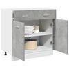 vidaXL Armadio Inferiore Cassetto “Lyon” Grigio Cemento 80x46x81,5