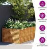 vidaXL Fioriera Rialzata da Giardino 479x100x69 cm in Acciaio Corten