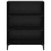 vidaXL Credenza Rovere Nero 69,5 x 32,5 x 90 cm Legno multistrato
