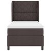 vidaXL Letto a molle con materasso Marrone scuro 100 x 200 cm Tessuto
