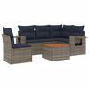 vidaXL Set Divani da Giardino 6 pz con Cuscini Grigio in Polyrattan