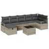 vidaXL Set di divani con cuscino 8 pcs Grigio chiaro polyrattan