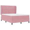 vidaXL Letto a molle con materasso Rosa 200 x 160 cm Velluto