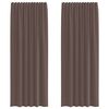 vidaXL Tende in Voile con Linguetta 2 pz Marrone
