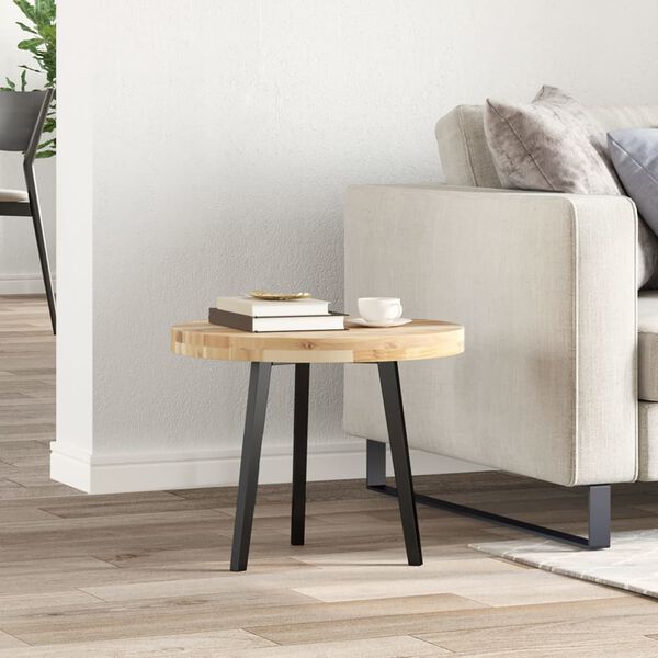 vidaXL Piano Tavolo Rotondo &Oslash;50x4 cm in Legno Massello di Acacia