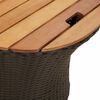vidaXL Tavolini da Giardino 2 pz con Piano in Legno Neri in Polyrattan