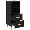 vidaXL Credenza Rovere nero 34 x 34,5 x 90 cm Legno multistrato