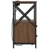 vidaXL Armadio da Notte 2 pcs Rovere Marrone 40 x 31 x 60 cm