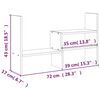 vidaXL Supporto Monitor Bianco (39-72)x17x43 cm Legno Massello di Pino