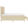 vidaXL Letto a molle con materasso Crema 200 x 200 cm Tessuto